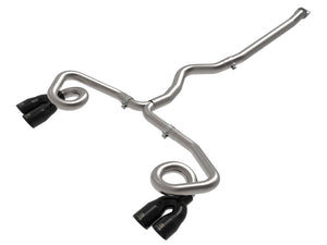 AFE 49-36809-B Takeda 3in to 2-1/2in 304 SS Cat-Back Exhaust w/ Black Tips 22-2
