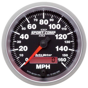 AutoMeter 3688 Autometer Sport-Comp II 3-3/8in 0-160MPH In-Dash Electronic Programmable Speedometer