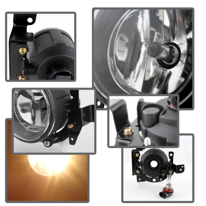 Spyder 5077769 fits Mitsubishi Mirage 2014+ OEM Fog Lights w/Switch Clear FL-MM