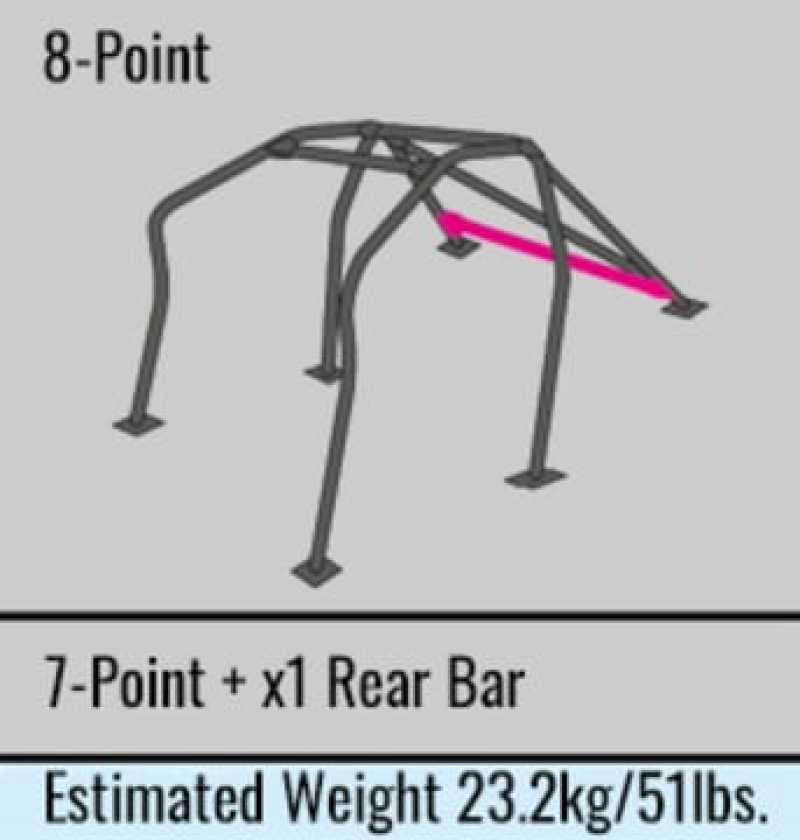 Cusco 220 261 GS Chromoly Roll Cage 8pt Dash Escape 2 Passenger fits Nissan 89-94 240SX/Silvia w/ Sunroof