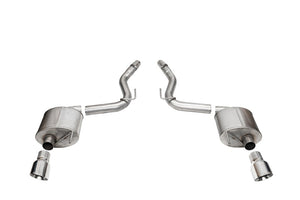 CORSA Performance 21256 Corsa 24+ fits Ford Mustang GT Touring Axle-Back Dual Rear Exit with 4.5in Pro Series Polished Tips