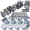 Eagle B15454L03053 fits Chevy 350 1Pc 3.750in Crank 5.700in I-Beam Rod 4.030in Pistons Eagle 153 Tooth FP Bal Assembly