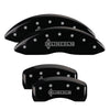 MGP 36023SLCNBK 4 Caliper Covers Engraved Front & Rear Lincoln Black Finish Silv