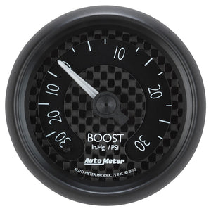 AutoMeter 8003 Autometer GT Series 52mm Mechanical 30 In Hg/30 psi Vacuum/Boost Gauge