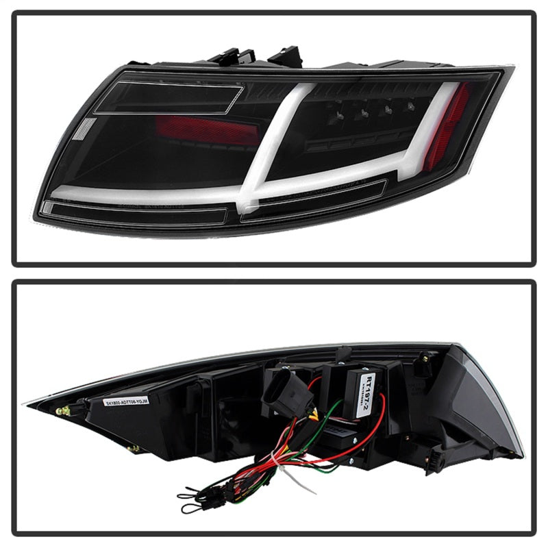 Spyder 5081674 fits Audi 07-12 TT LED Tail Lights Black ALT-YD-ATT07-LED-BK