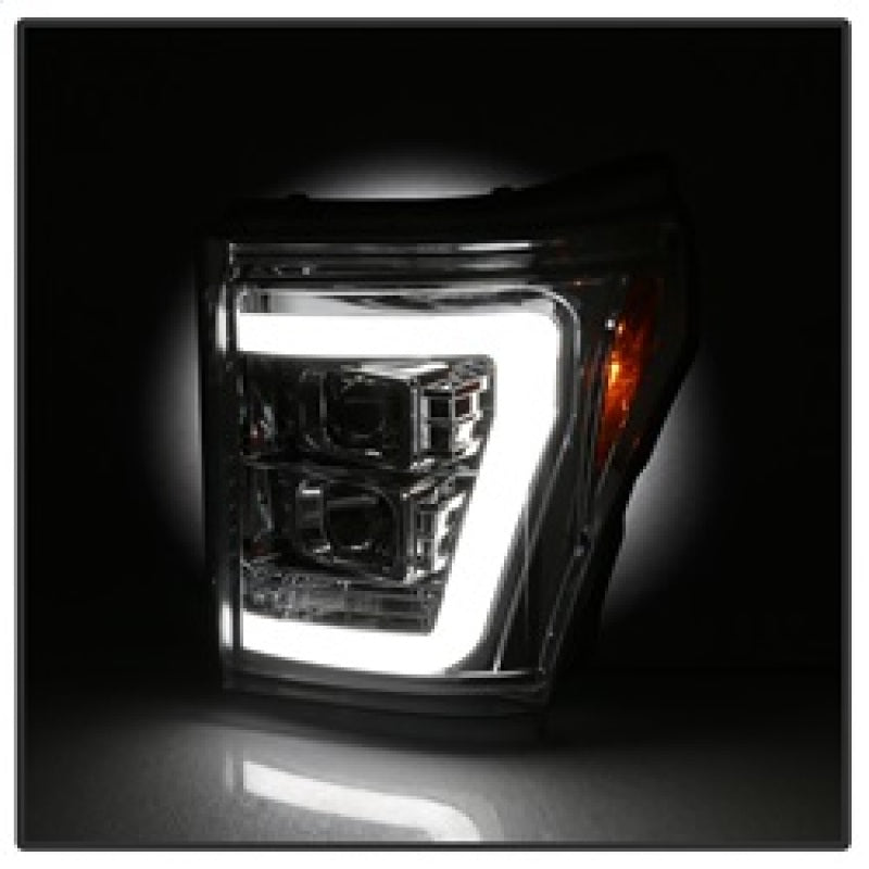 Spyder 5084705 fits Ford 11-16 F-250/F-350 V2 Projector Headlights - Light Bar