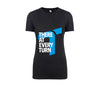 Turn 14 Distribution 9044 Ladies Black T-Shirt - XL
