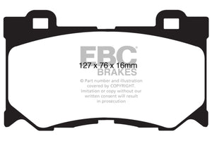 EBC DP21823 08-15 fits Infiniti G37 3.7 Greenstuff Front Brake Pads