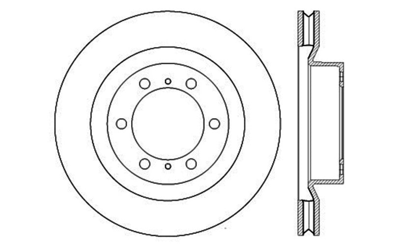 Stoptech 127.44174R Slotted & Drilled Sport Brake Rotor