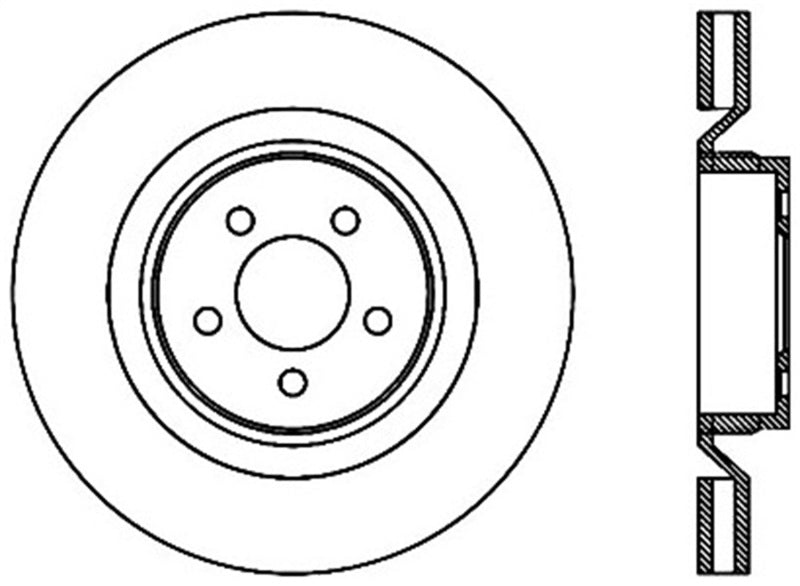 Stoptech 126.63063CSL Power Slot 06-07 Chrysler SRT-8 Front Left Cryo Slotted Rotor