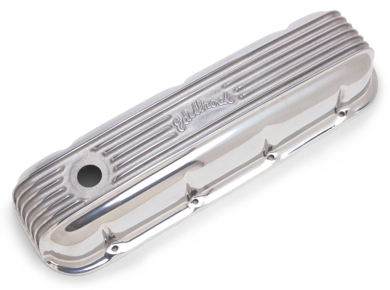 Edelbrock 4185 Valve Cover Classic Series fits Chevrolet 1965 and Later 396-502 V8 Polshed