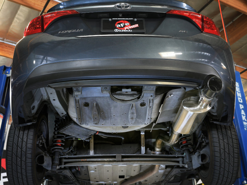 aFe 49-36083-B 14-19 fits Toyota Corolla 1.8L Takeda 2.5in 304SS Axle-Back Exhaust w/ Black Tip