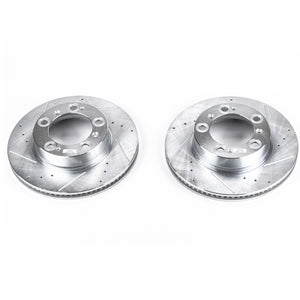 PowerStop fits Porsche 97-04 Boxster Front Evolution Drilled & Slotted Rotors -