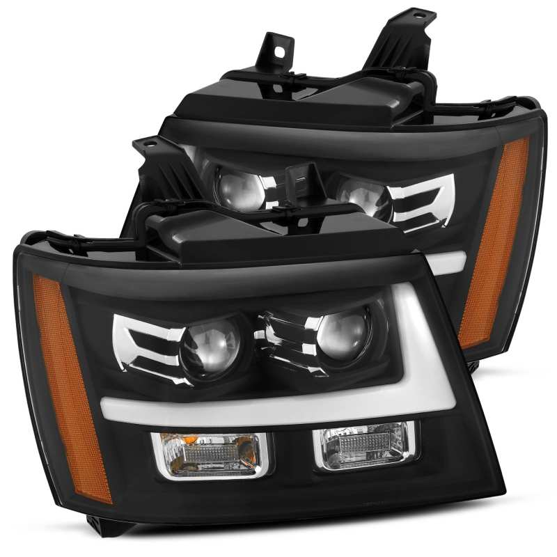 AlphaRex 880297 Chevrole Tahoe PRO-Series LED Headlights Plank Style Blk w/Activ Light/Seq Signal/DRL