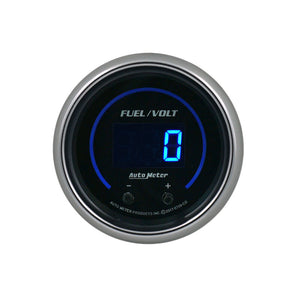 AutoMeter 6709-CB Autometer 52.4mm Black Switchable 0-100 Fuel Level / 8-18V Voltmeter Cobalt Elite Digital Gauge