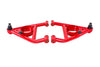 BMR AA006R F-Body A-arms Lower, DOM Non-adjustable Polyurethane Bushings Front Bump Stops Red