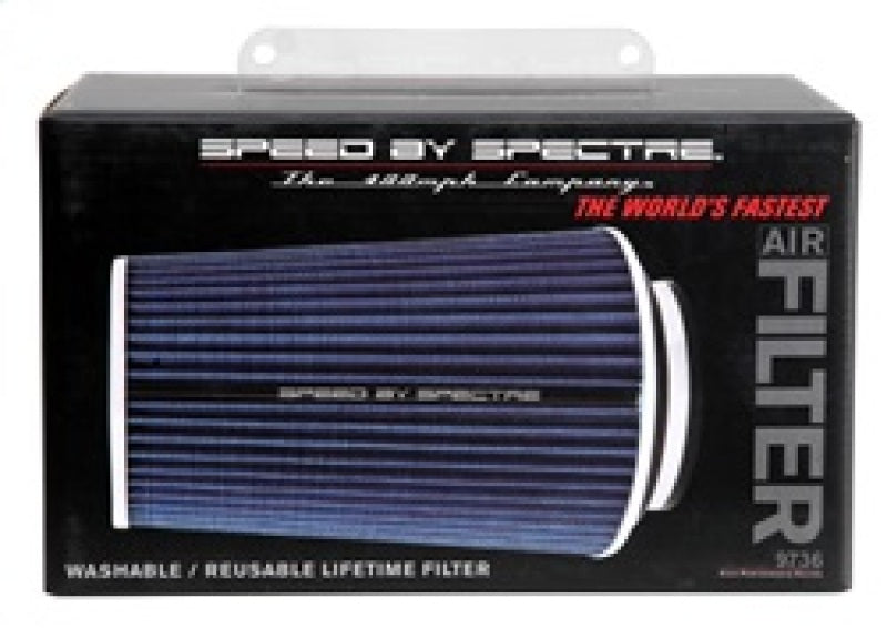 Spectre 9736 Adjustable Conical Air Filter 9-1/2in. Tall (Fits 3in. / 3-1/2in. / 4in. Tubes) - Blue