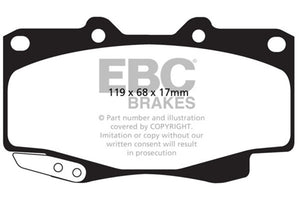 EBC UD799 99-04 fits Toyota Tacoma 4WD 2.7 Ultimax2 Front Brake Pads