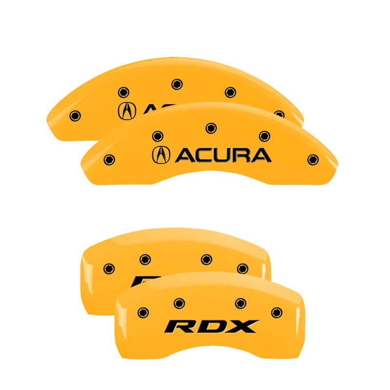 MGP 39024SRDXYL 4 Caliper Covers Engraved Front fits Acura Rear TLX Yellow Finis