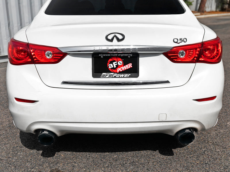 AFE 49-36132NM-B  2.5in 304 SS Cat-Back Exhaust System w/ Black Tips 16-18 fits