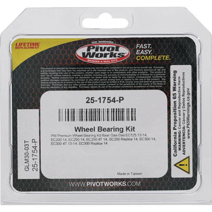 Pivot World 25-1754-P Gas-Gas Wheel Bearing Kit Premium Bearings
