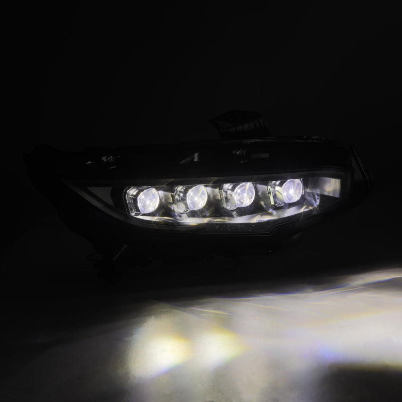 AlphaRex 880491 16-21 fits Honda Civic NOVA-Series LED Proj Headlights Blk w/