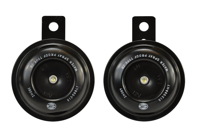 Hella 12588011 Horn Kit Bx Blk Disc Mcycle 12V Univ