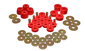 Energy Suspension 5.4102R Body Mount Bushing Sets - Red