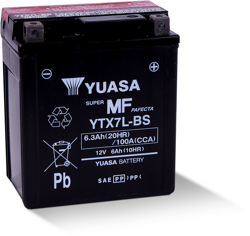 Yuasa YUAM327BS YTX7L-BS Maintenance Free AGM 12 Volt Battery (Bottle Supplied)