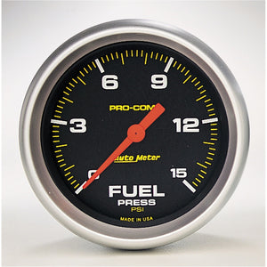 AutoMeter 5461 Autometer Pro-Comp Digital Stepper Motor 2-5/8in 0-15 PSI Fuel Pressure Gauge