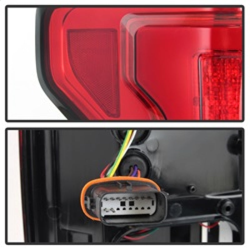 Spyder 5085320 fits Ford 15-18 F-150 LED Tail Lights (w/Blind Spot) - Red Clear