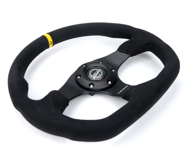 NRG RST-024MB-SA-Y RST-024MB-SA-Y Reinforced Steering Wheel Sport Alcantara