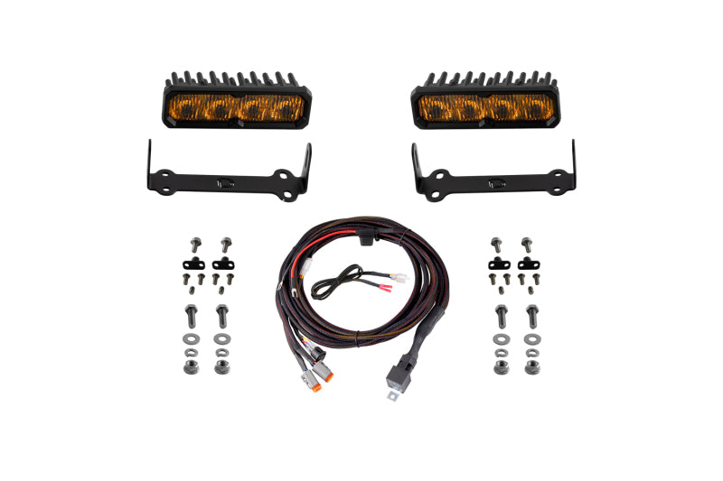 Diode Dynamics DD8600 2014-2024 fits Toyota 4Runner SS6 Pro LED Kit Yellow Fog 3000K