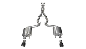 CORSA Performance 14328BLK Corsa 2015-2017 fits Ford Mustang GT Fastback 5.0 3in Xtreme Cat Back Exhaust w/ Dual Black 4.5in Tips