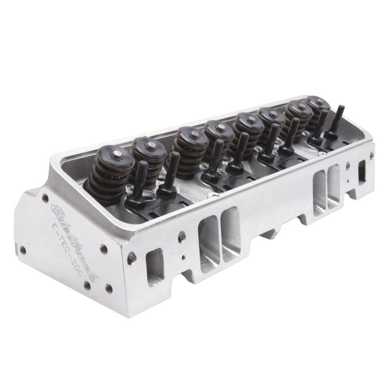 Edelbrock 60985 Cylinder Head SB fits Chevrolet Performer RPM E-Tec 200 for Hydraulic Roller Cam Complete (Ea)