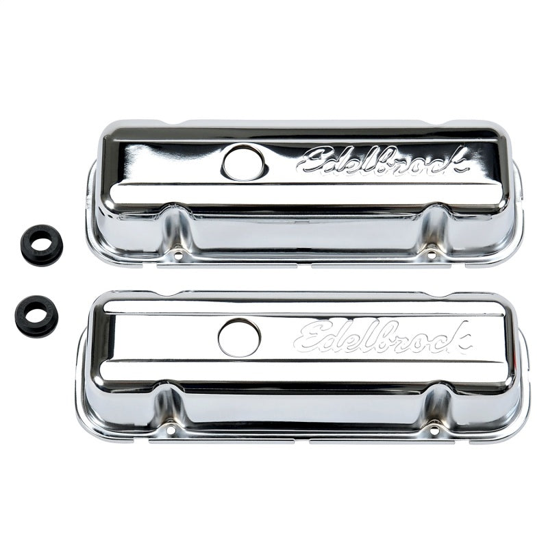 Edelbrock 4486 Valve Cover Signature Series Buick 1977 and Later 3 8L and 4 1L V6 Chrome