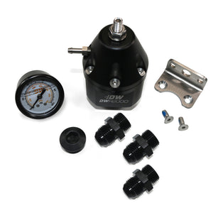 DeatschWerks 6-2000-FRB-108 DWR2000 AFPR + Pressure Gauge Fittings-Black