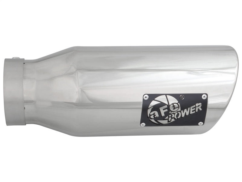 AFE 49T40606-P15 orce-XP 304 SS Single Wall Polished Exhaust Tip Pair 4in Inlet