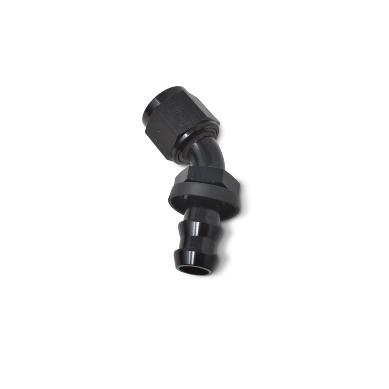 Russell 624093 Performance -8 AN Twist-Lok 45 Degree Hose End (Black)