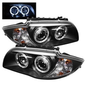 Spyder 5008985 fits BMW 08-11 E87 1-Series Projector Headlights LED Halo Black