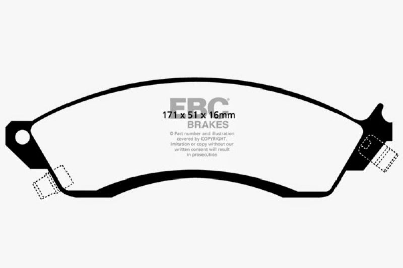 EBC DP21131 fits Chevrolet 85-88 Camaro (3rd Gen) 2.8 (Performance Package) Greenstuff Front Brake Pads