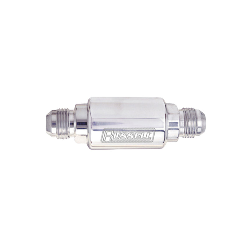 Russell 650110 Performance Polished Aluminum (3-1/4in Length 1-1/4in dia. -8 male inlet/outlet)