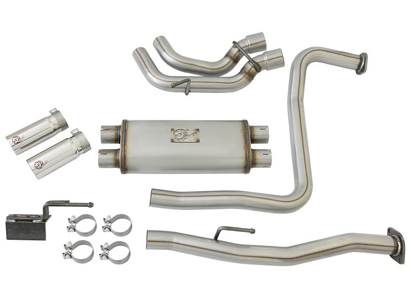 AFE 49-46124-P Series 3in SS Cat-Back Exhaust System w/ Polished Tip 04-15 fits