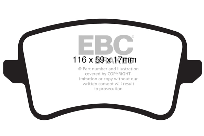 EBC DP21988 fits Audi 09-11 A4 2.0 Turbo Greenstuff Rear Brake Pads