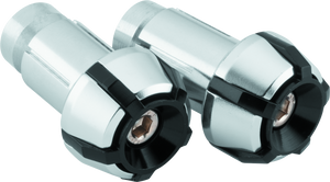 BikeMaster 152151 BikeMaster Anti-Vibration Bar Ends - Black/Silver