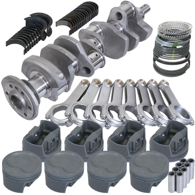 Eagle 12007040 fits Chevy 350 3.750in Crank 5.700in H-Beam -16cc Inv Dome 4.040in Pistons Rotating Assembly