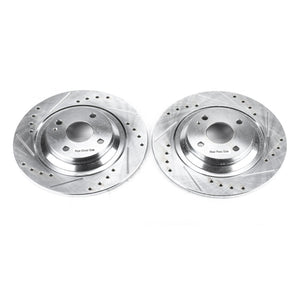 PowerStop fits Mazda 01-05 Miata Rear Evolution Drilled & Slotted Rotors - Pair