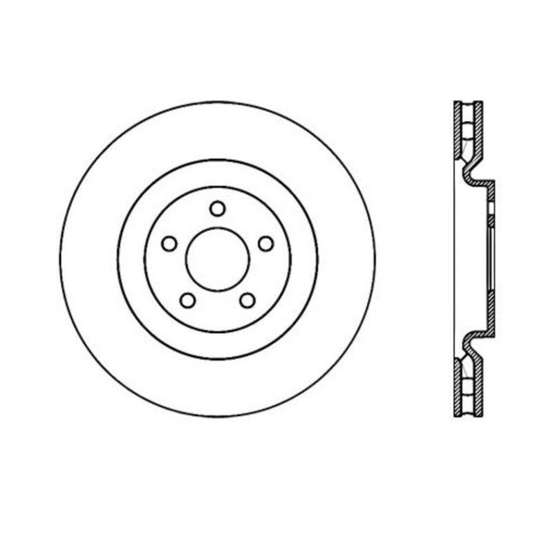 Stoptech 120.61089CRY 07-14 Ford Mustang Cryo-Stop Front Premium Rotor