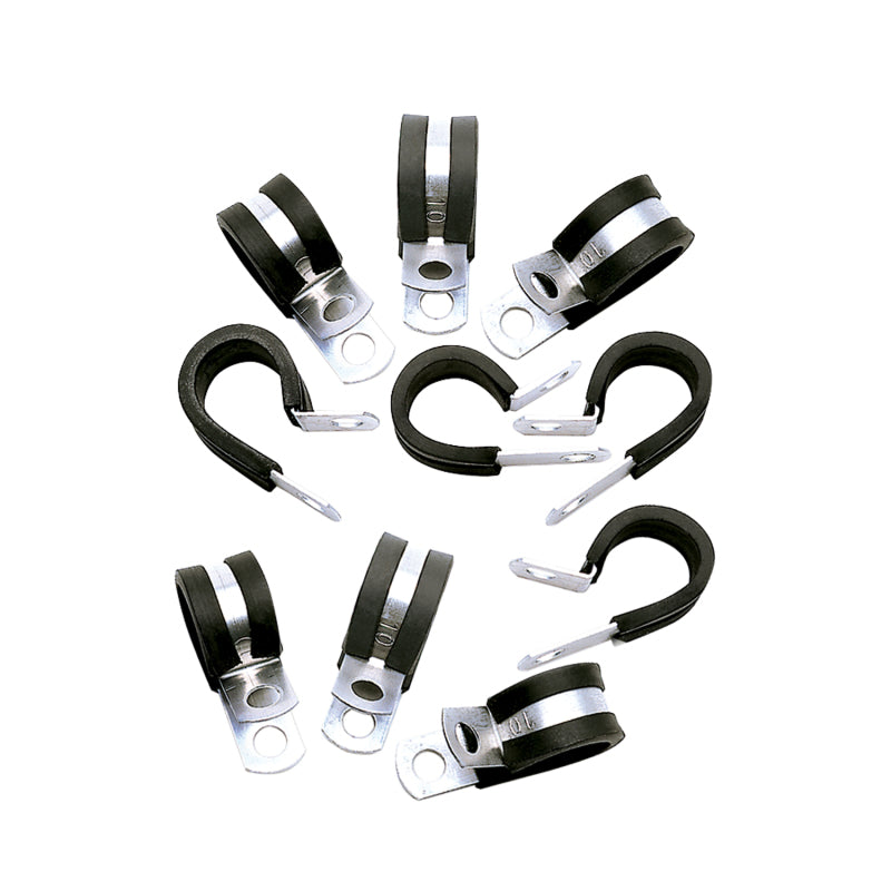 Russell 650980 Performance Cushion Clamps - Holds -6 AN Hose (10 pcs.)