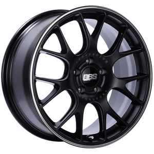 BBS CH132BPO CH-R 18x8 5x120 ET40 Satin Black Polished Rim Protector Wheel -82mm PFS/Clip Required